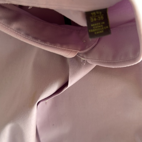 CALIBRATE MENS LIGHT LAVENDER SPREAD COLLAR DRESS SHIRT SIZE 15 1/2 - Picture 4 of 5